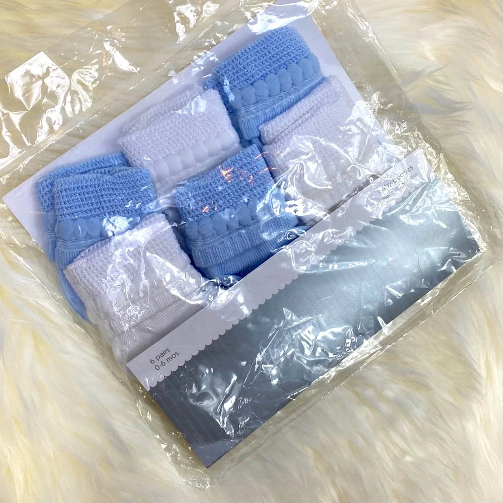 •first impressions• NEWBORN {blue & white} Booties